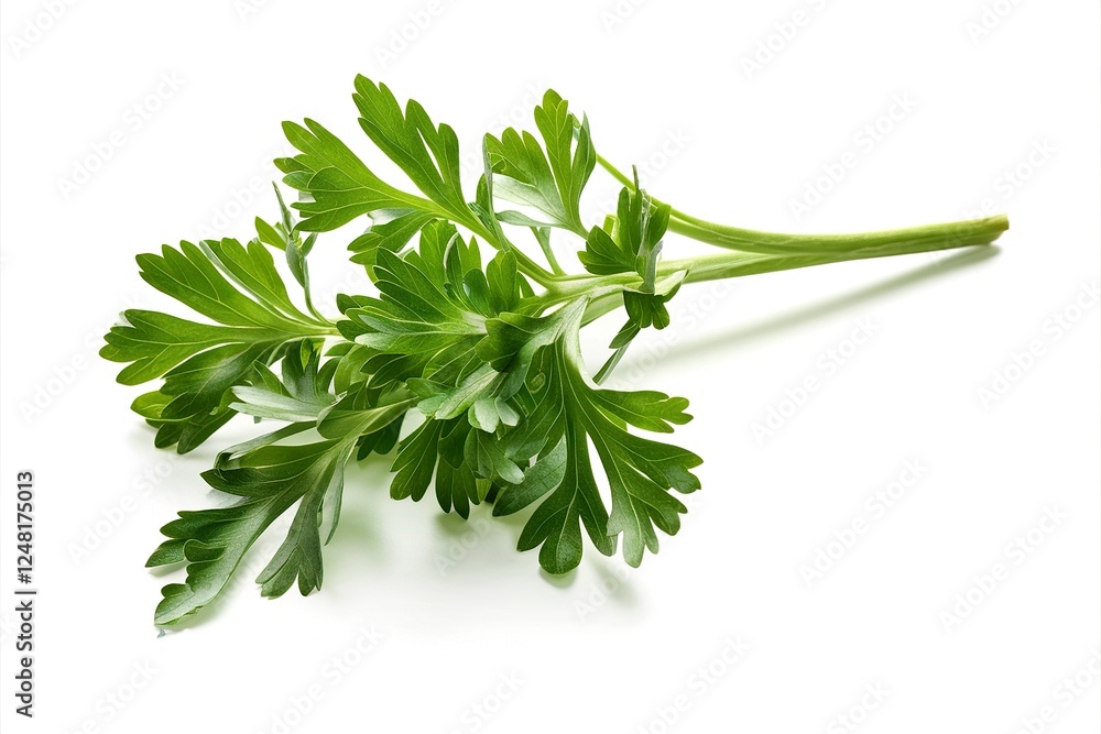 Parsley branch isolated on white background Parsley branch isolated on white background