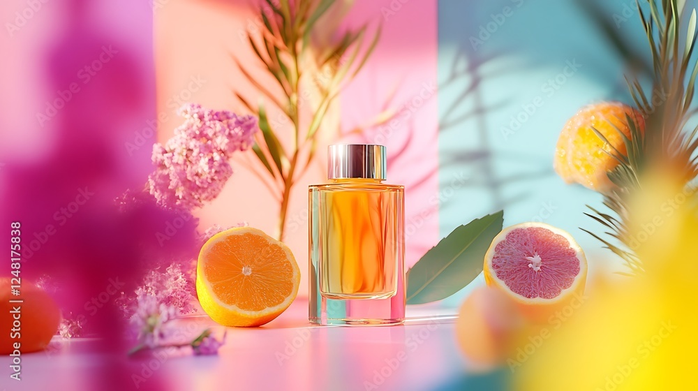 Natural scents with a colorful background