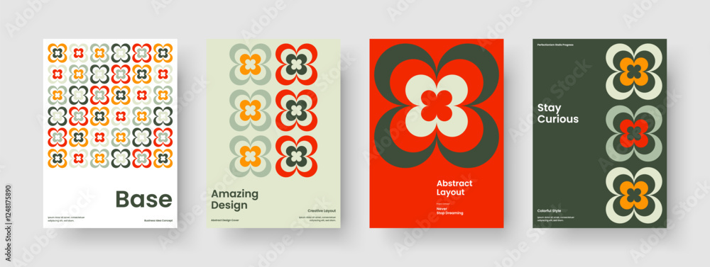 Fototapeta premium Isolated Poster Layout. Creative Book Cover Design. Abstract Background Template. Brochure. Business Presentation. Banner. Flyer. Report. Newsletter. Advertising. Handbill. Pamphlet. Brand Identity