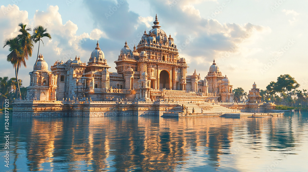 Fototapeta premium Dwarkadhish Temple At Morning