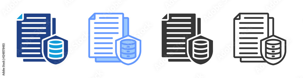Data governance icon set multiple style collection Data governance icon set multiple style collection
