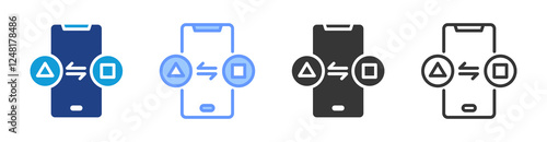 Hybrid application icon set multiple style collection