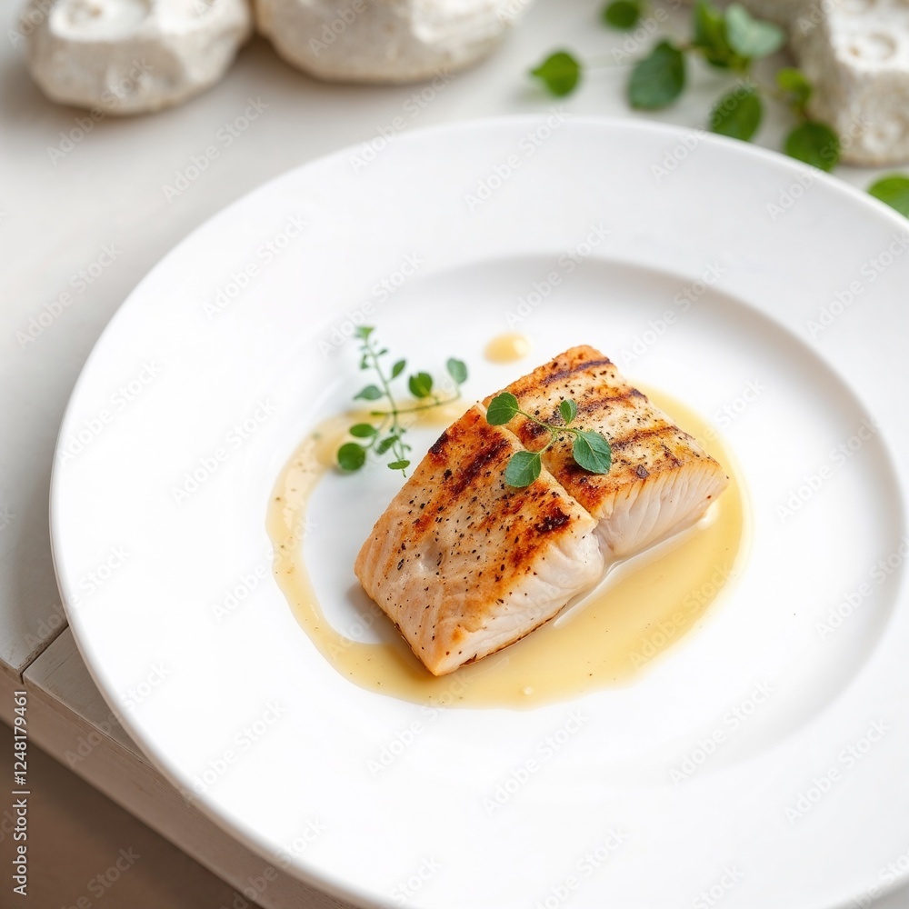 Delicious Gourmet Dish with Elegant Presentation Delicious Gourmet Dish with Elegant Presentation