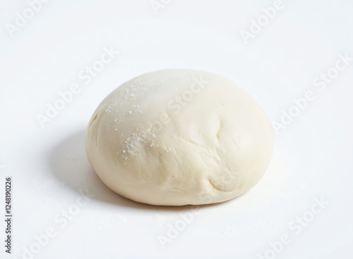 an image of a ball of dough on a white surface, there is a ball of dough on a white surface photo