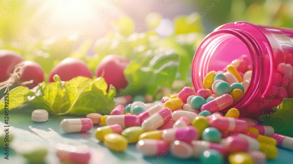 Captivating Macro Photography of Colorful Supplements Studio Closeup Shot Vibrant Environment Engaging Perspective Captivating Macro Photography of Colorful Supplements Studio Closeup Shot Vibrant Environment Engaging Perspective