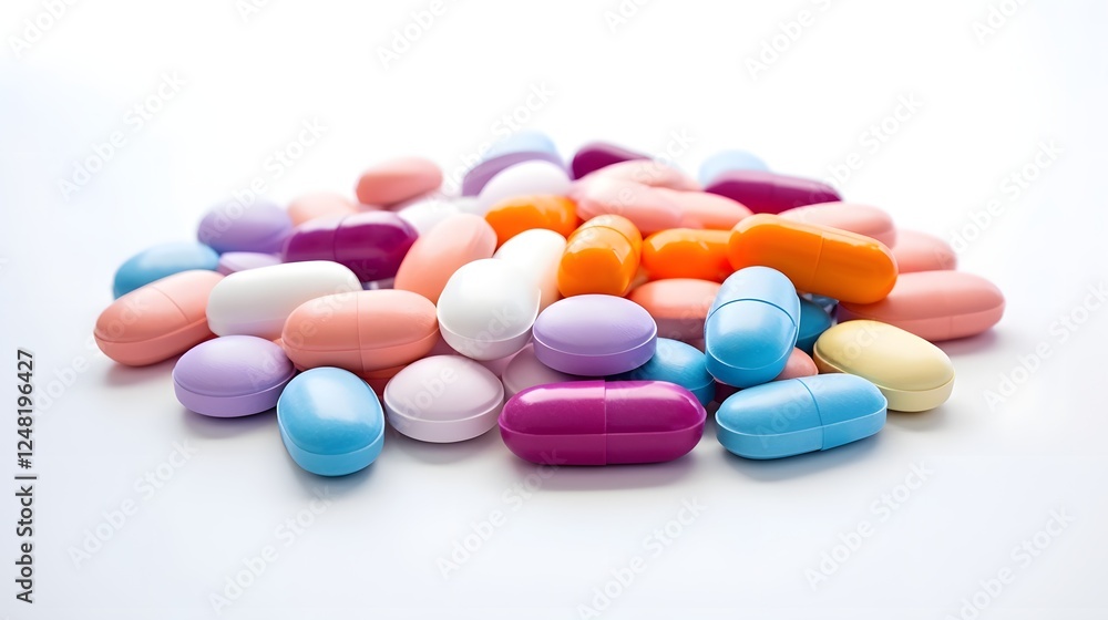 Assortment of various over the counter medication tablets and capsules such as pain relievers allergy medications vitamins Assortment of various over the counter medication tablets and capsules such as pain relievers allergy medications vitamins