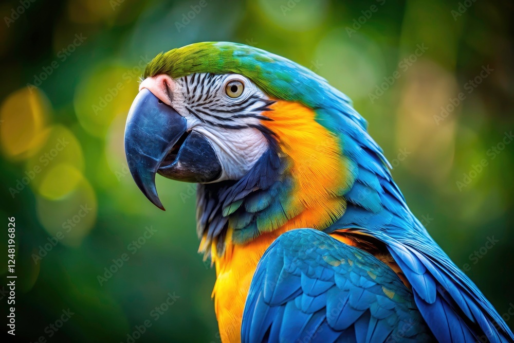 Stunning minimalist portraits of vibrant macaws, showcasing their exotic plumage against clean backgrounds. Stunning minimalist portraits of vibrant macaws, showcasing their exotic plumage against clean backgrounds.