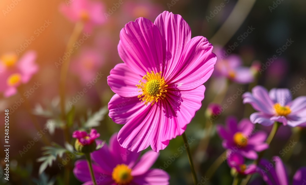 Vibrant pink cosmos flower with yellow center in full bloom background floral banner copy space nature background 4k wallpaper frame tv art wall art 4k wallpaper background abstract wallpaper modern d Vibrant pink cosmos flower with yellow center in full bloom background floral banner copy space nature background 4k wallpaper frame tv art wall art 4k wallpaper background abstract wallpaper modern d