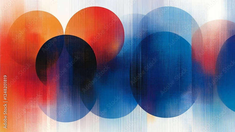 Obraz premium Abstract Colorful Circles Canvas Wall Art Print Modern Home Decor