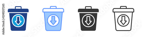 Waste Reduction icon set multiple style collection