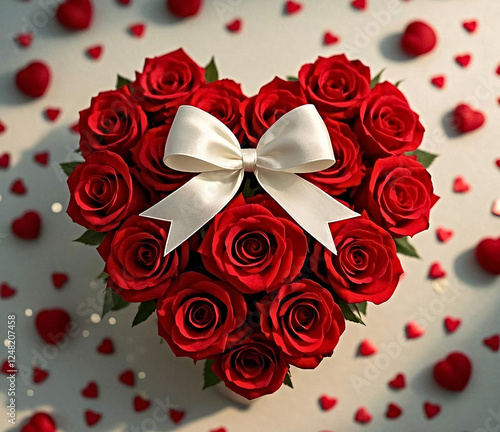 red roses and ribbon