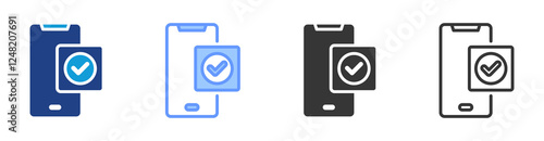 Mobile Application icon set multiple style collection