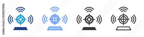 Smart Sensor icon set multiple style collection