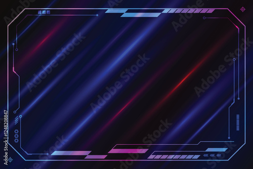 Game wallpaper. dynamic technology glow for abstract neon sci-fi cyberpunk theme background.