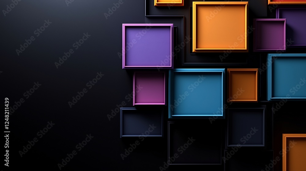 Colorful Geometric Blocks Arranged in a Rectangular Colorful Geometric Blocks Arranged in a Rectangular