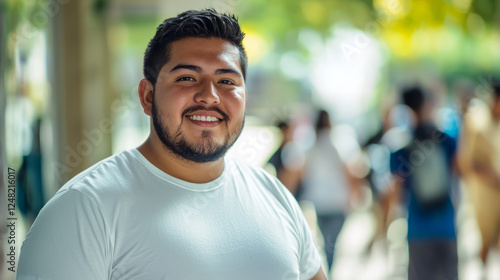 An overweight young adult man, generative AI