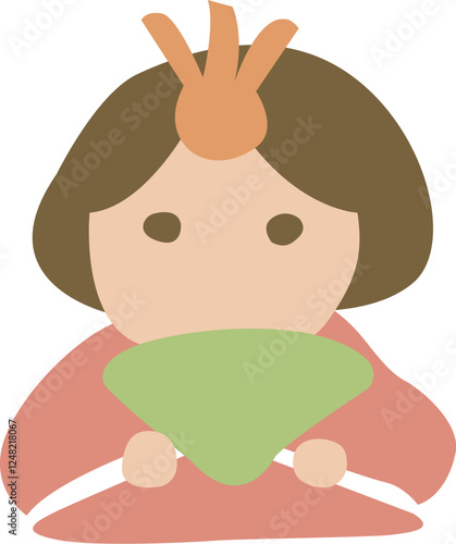 お雛様めびなのイラスト