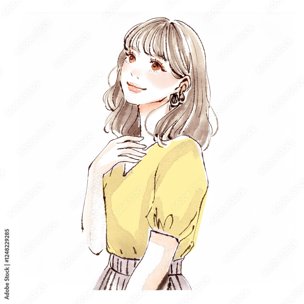女性・女の子のイラスト素材 女性・女の子のイラスト素材