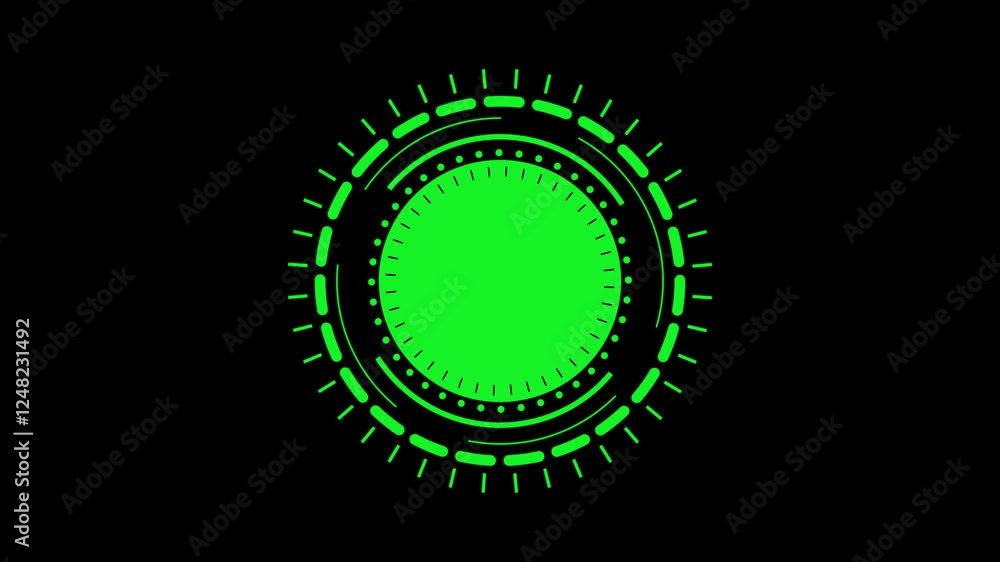 Futuristic Digital HUD Concept with Rotating Circuits. Futuristic Digital HUD Concept with Rotating Circuits.