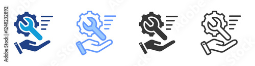 Predictive Maintenance icon set multiple style collection