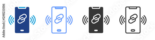 Connected Device icon set multiple style collection