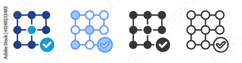 Intelligent Algorithm icon set multiple style collection