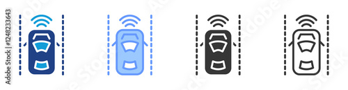 Adaptive Control icon set multiple style collection