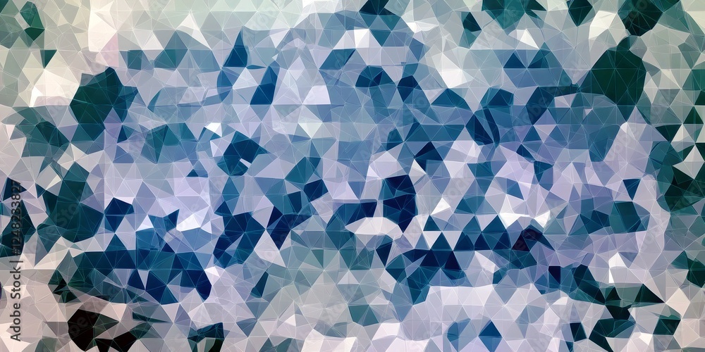 Soft Abstract Geometric Background with Triangles in Varying Shades of Blue and Green for Creative Projects and Design Applications Soft Abstract Geometric Background with Triangles in Varying Shades of Blue and Green for Creative Projects and Design Applications