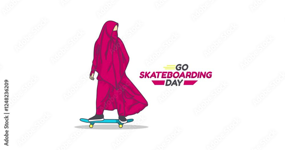go skateboarding day motion video, ideal for go skateboarding day celebration