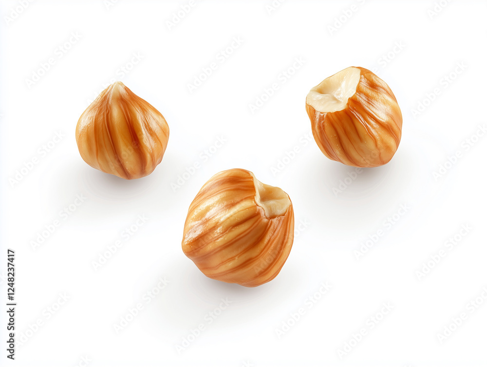 Hazelnuts isolated on white background Hazelnuts isolated on white background