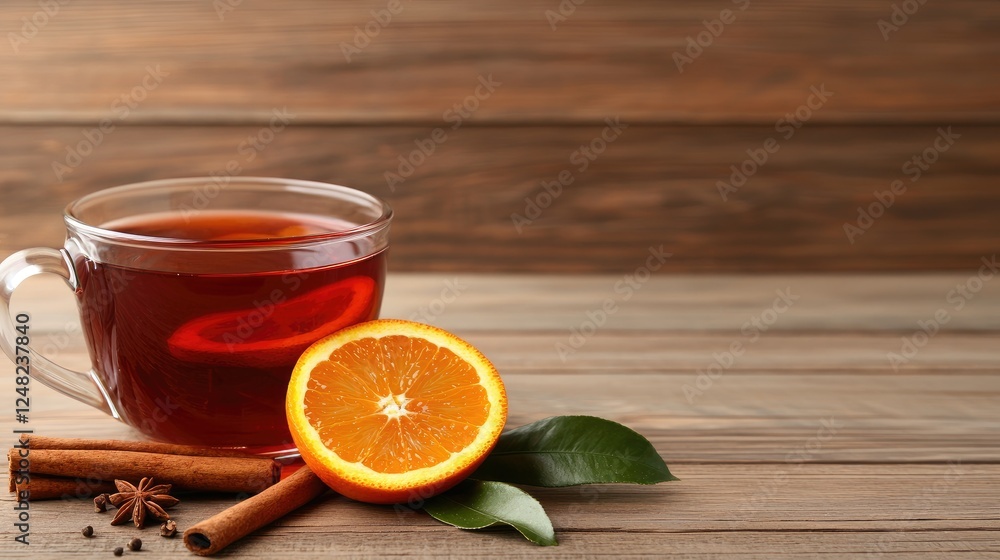 Brewing fresh orange tea cozy kitchen beverage photography rustic setting close-up view natural flavors Brewing fresh orange tea cozy kitchen beverage photography rustic setting close-up view natural flavors