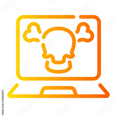 game over Line Gradient Icon