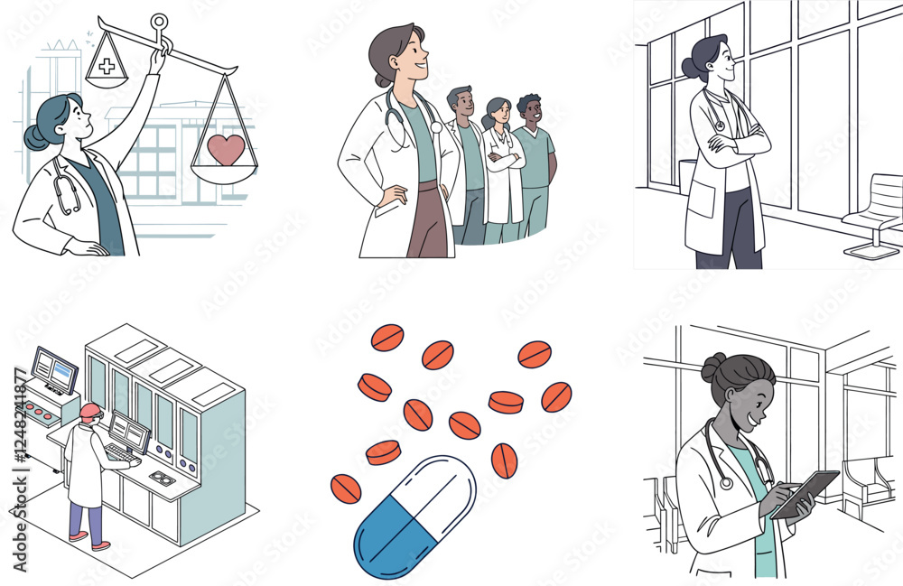 Scientists' Lab Medicine Bundle: Breakthrough Research Collection Illustrations Scientists' Lab Medicine Bundle: Breakthrough Research Collection Illustrations