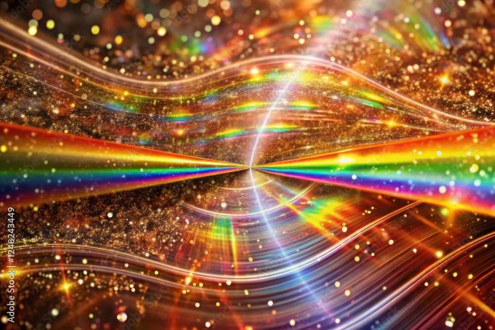 Obraz premium Prism-spectrum-flow-background.