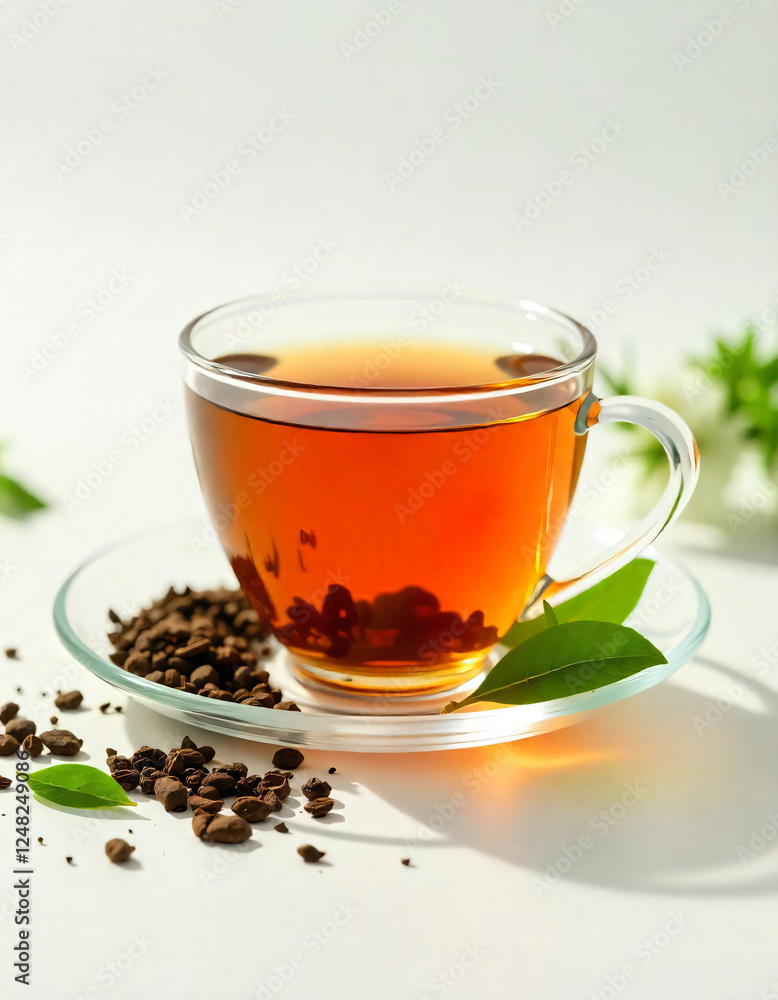 cup of tea with lemon Glass cup of hot aromatic tea on white background
cup of tea with lemon Glass cup of hot aromatic tea on white background