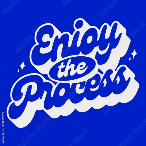 Typography process illustration template design