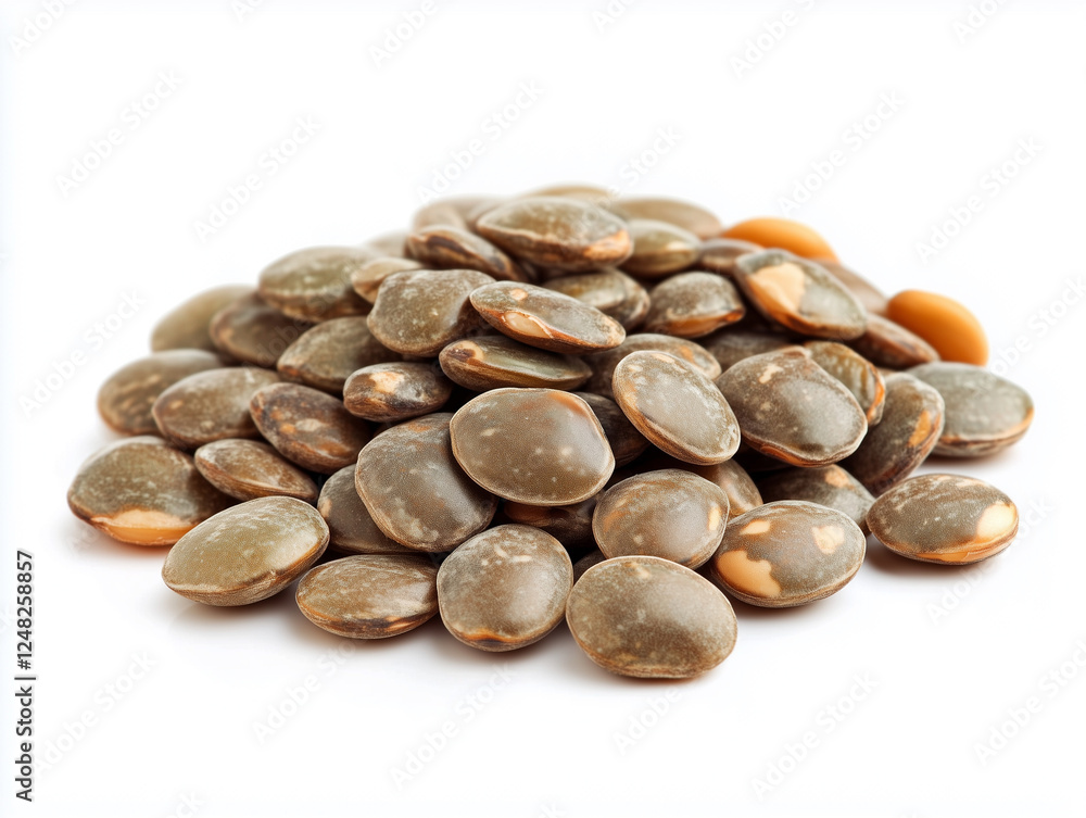Lentils isolated on white background Lentils isolated on white background