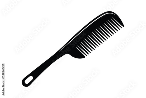 Silhouette of comb vector art illustration.eps