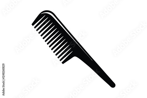 Silhouette of comb vector art illustration5.eps