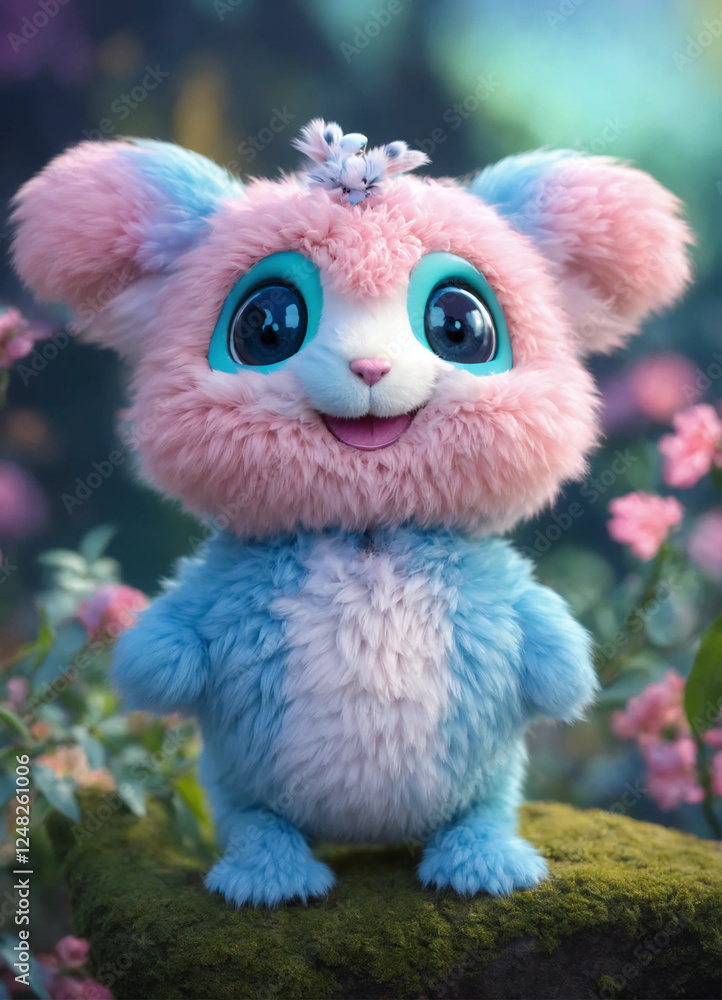 Obraz premium toy rabbit with flower