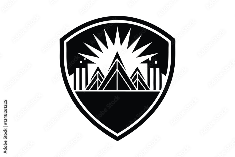 Silhouette of mountain logo vector art illustration.eps Silhouette of mountain logo vector art illustration.eps