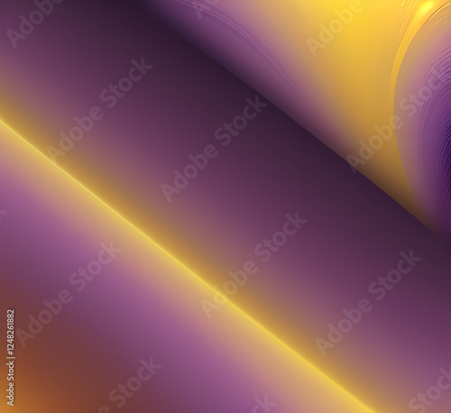 Violet and yellow art of abstract illusion of spiral with geometric shapes of pink and violet lines.Radial motion blur background.Long time exposure.Concept of cyber highway,hyperspace.generative ai