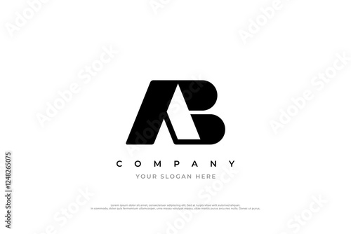 Initial AB Monogram Logo Design