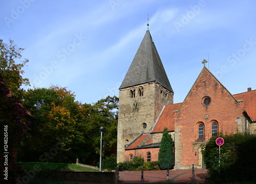 Historical Church in the Village Marklohe, Lower Saxony photo