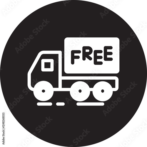 free delivery glyph icon