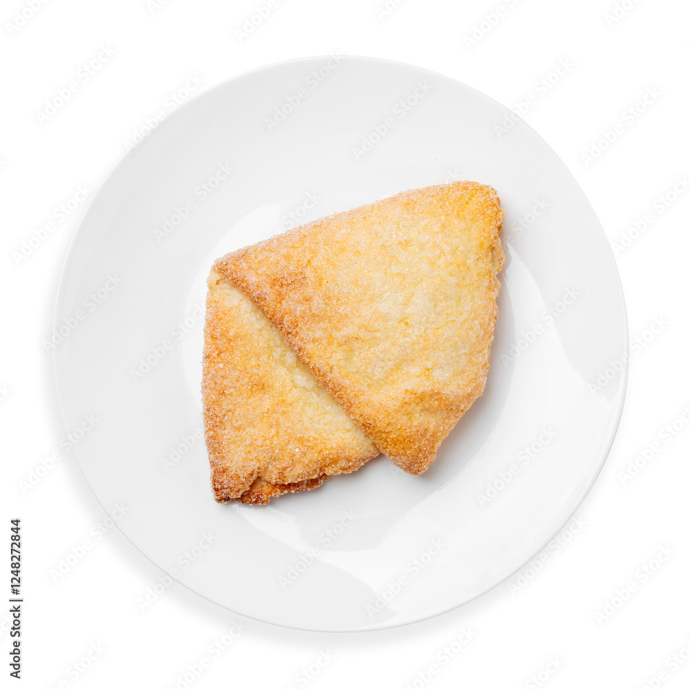 Cookies sweet with sugar. Top view, on a white background, isolate. Cookies sweet with sugar. Top view, on a white background, isolate.