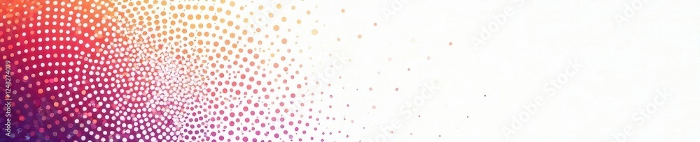White background, tri-color halftone, circular dot pattern , yellow, magenta White background, tri-color halftone, circular dot pattern , yellow, magenta