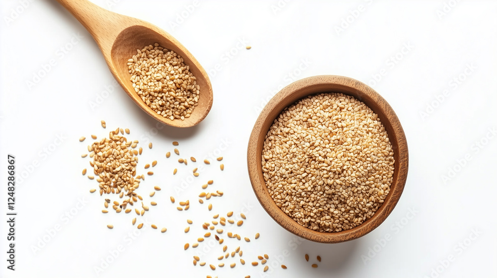 Sesame seeds isolated on white background Sesame seeds isolated on white background