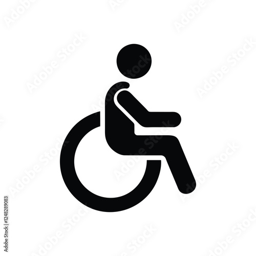 Accessible Wheelchair Symbol Icon Vector for Disability and Handicap Support
