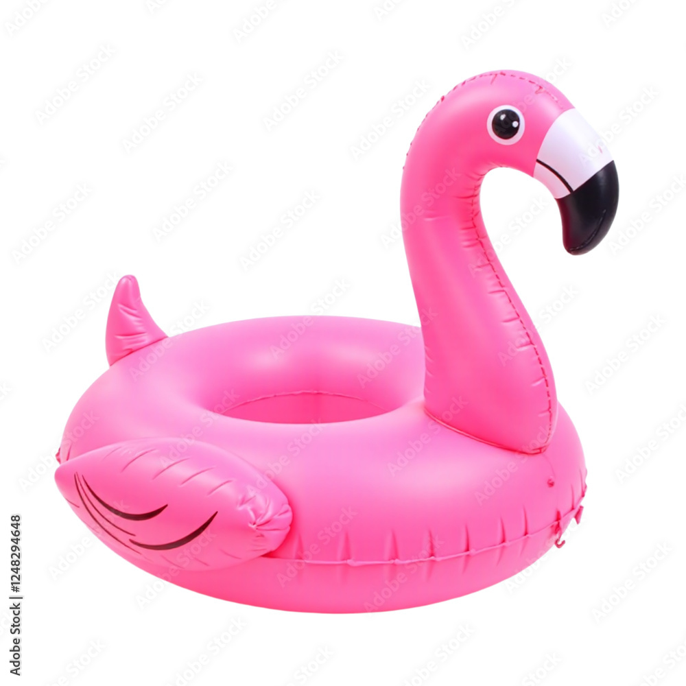 Pink inflatable flamingo floatie, perfect for summer pool parties. Pink inflatable flamingo floatie, perfect for summer pool parties.